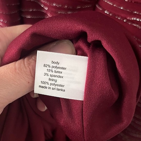 Lane Bryant Burgundy A-Line Midi Dress Crewneck 10/12 - Picture 4 of 13